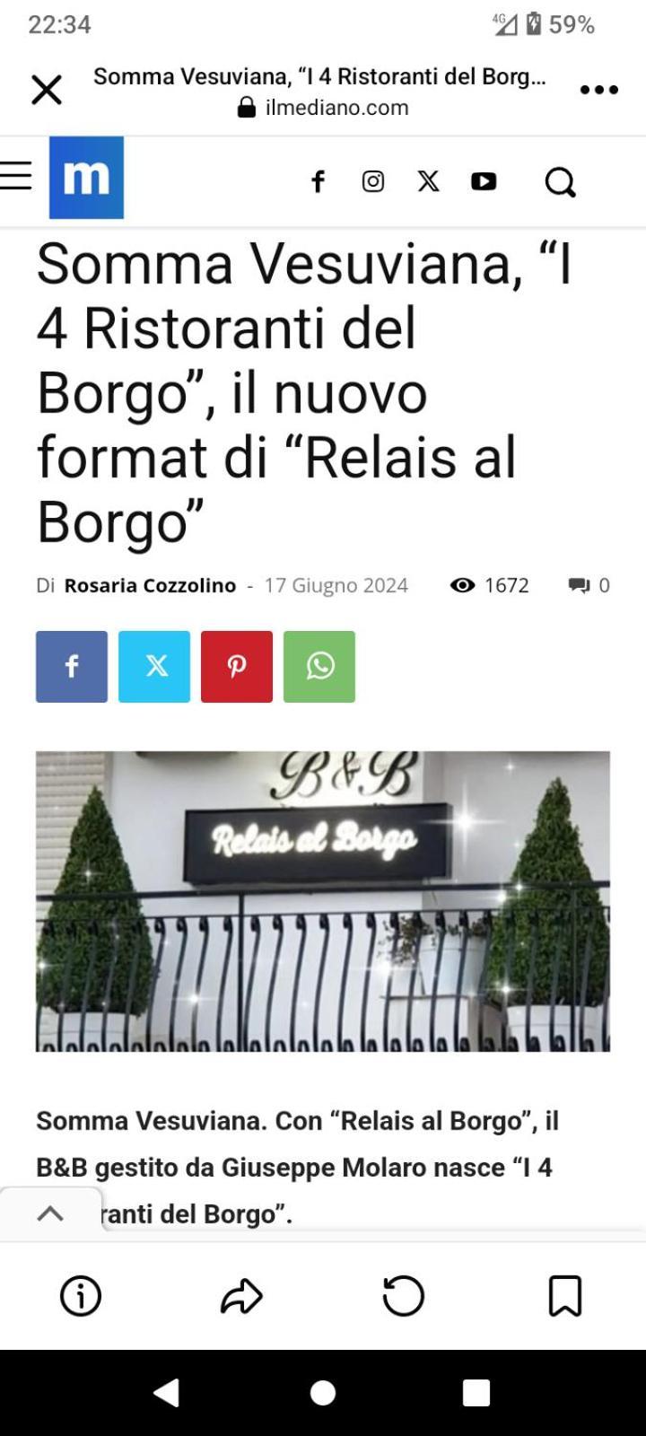 Bed and Breakfast Relais Al Borgo Somma Vesuviana Exterior foto